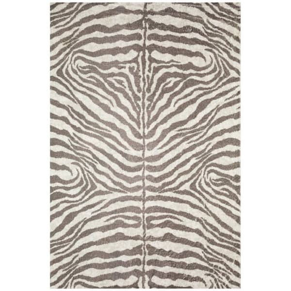 HomeRoots 3 x 5 Beige Animal Print Runner Rug