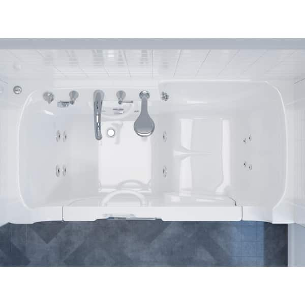 ᐅ【WOODBRIDGE 60 in. x 30 in. Right Hand Walk-In Air & Whirlpool Jets Hot Tub  With Quick Fill Faucet with Hand Shower, White High Glass Acrylic Tub with  Computer Control Panel, WB603038R-WOODBRIDGE】