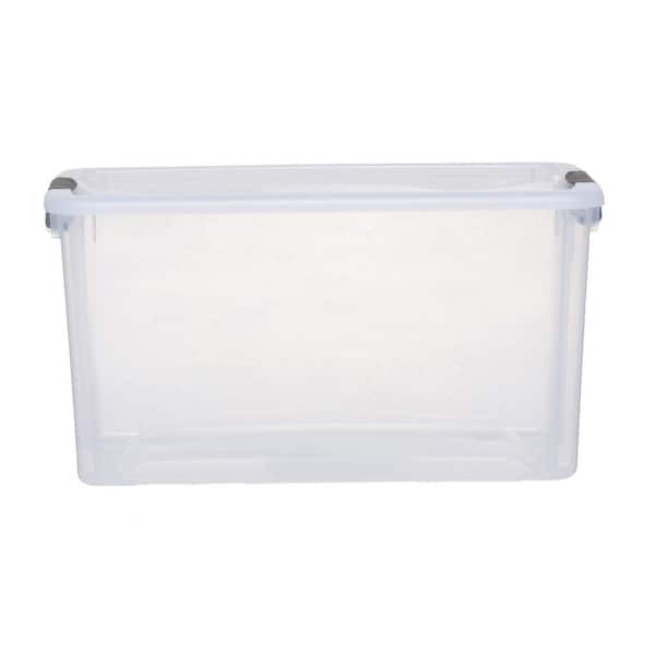 70qt Clear Storage Box with White Lid - Room Essentials 70 qt