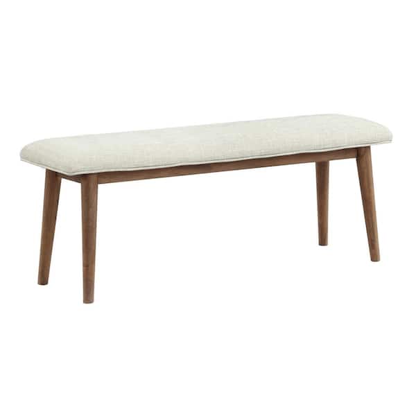 Coast to Coast imports Wellington Brown and Cream Dining Bench 48 in.