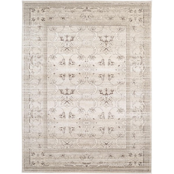 Unique Loom La Jolla Botanica Ivory 9' 0 x 12' 0 Area Rug