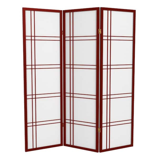 5 ft. Rosewood 3-Panel Room Divider