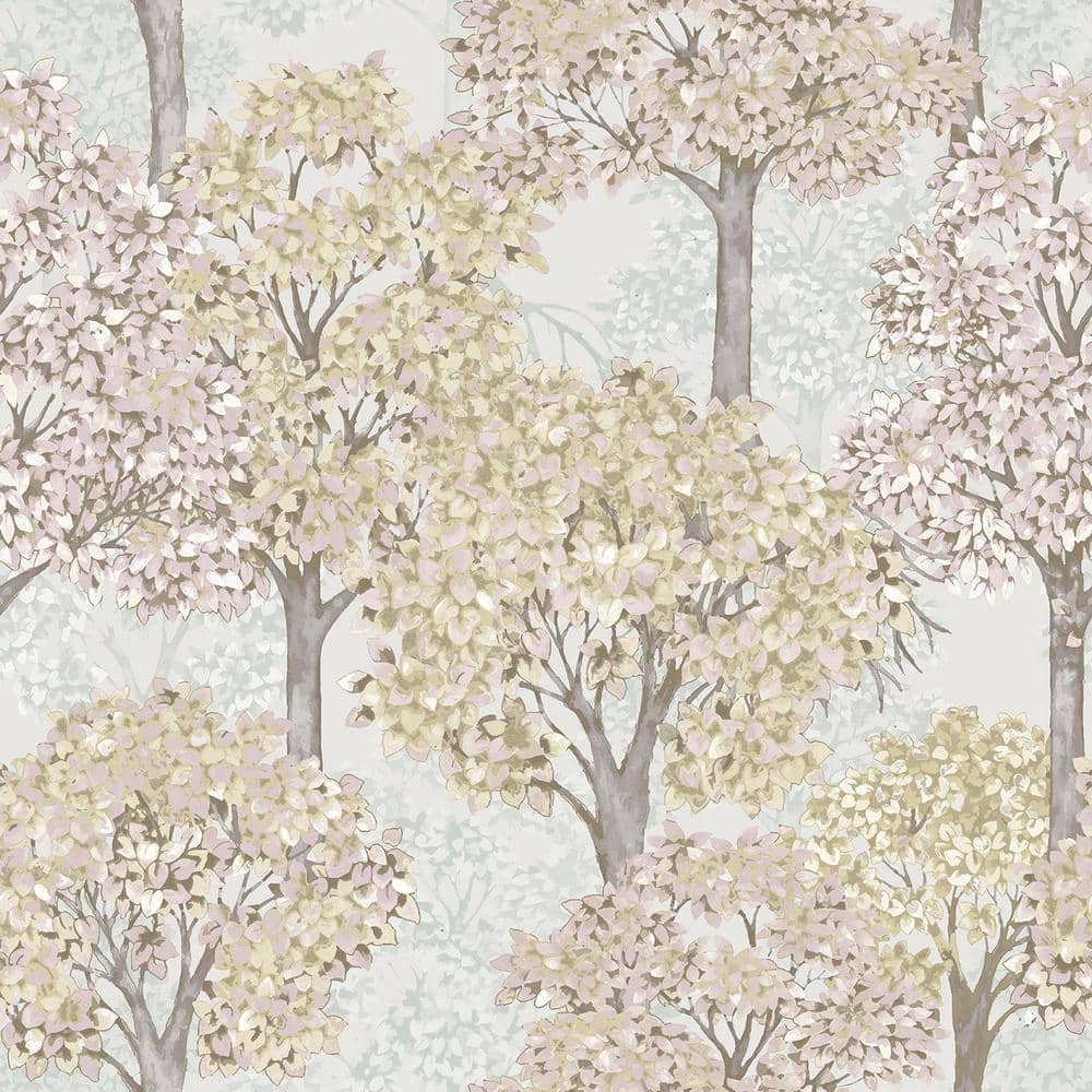Pink Little Explorers 2 Cottage Tree Matte Finish Non-Pasted Non-Woven Wall