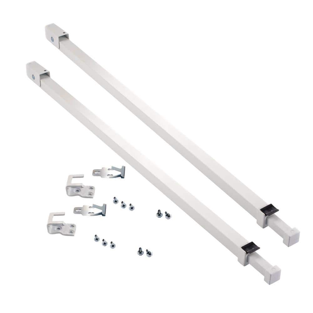 IDEAL SECURITY Patio Door Security Bar with AntiLift Lock, White (2