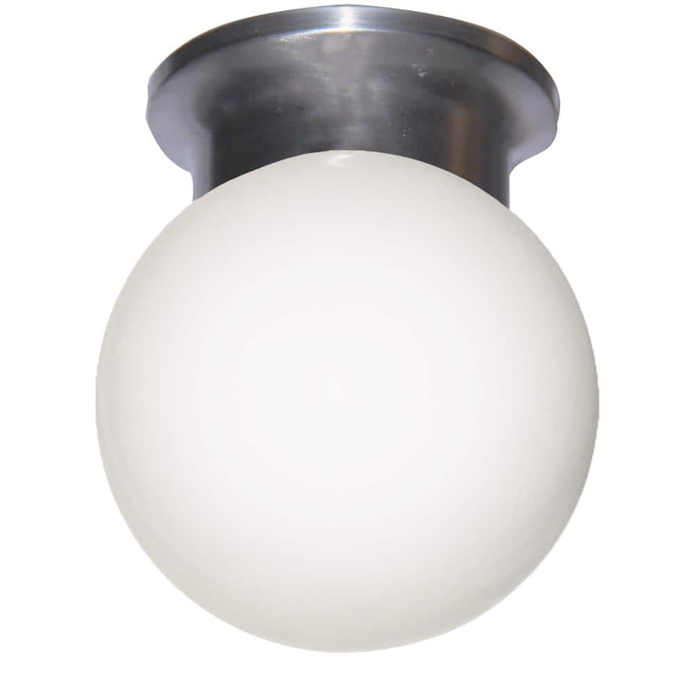 UPC 736916164177 product image for Dash 6 in. 1-Light Brushed Nickel Flush Mount Ceiling Light Fixture with Opal Gl | upcitemdb.com