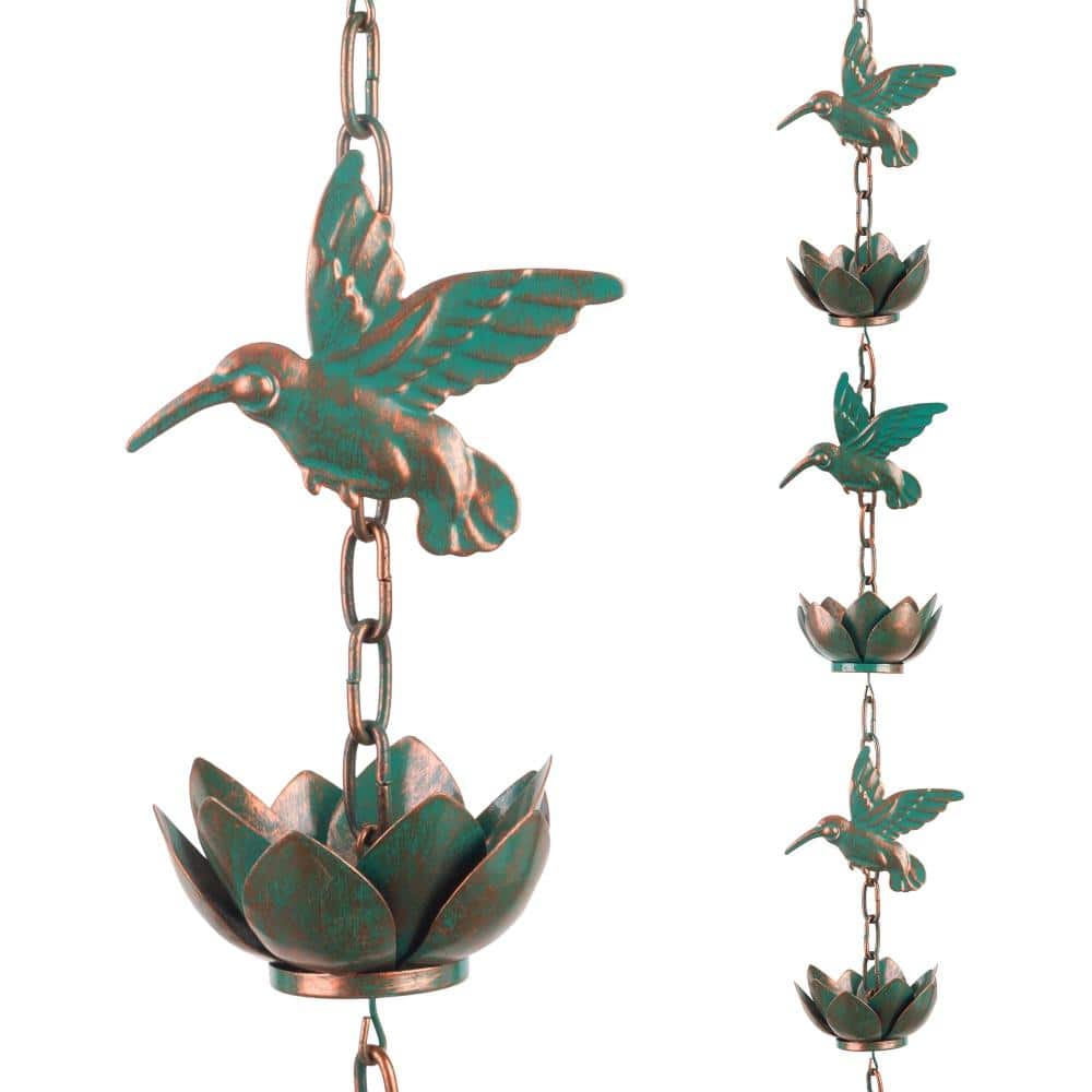 8.8 ft Rain Chain Decorative Gutter Downspout Replacement Copper Finish 1 Piece price history on PriceWatchPro