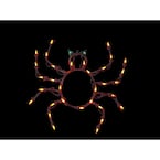 15 in. Lighted Spider Halloween Window Silhouette Decoration