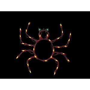 15 in. Lighted Spider Halloween Window Silhouette Decoration