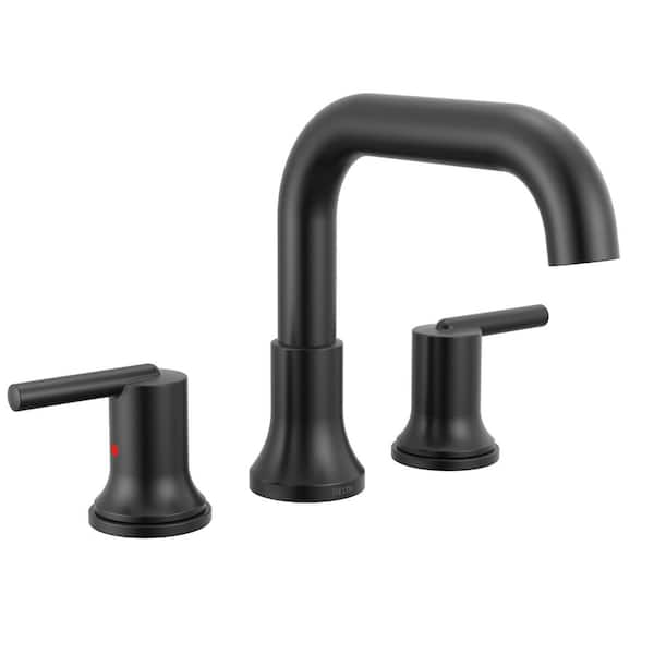 Delta Trinsic 2-Handle Deck Mount Tub Faucet Trim Kit in Matte Black (Valve Not Included)