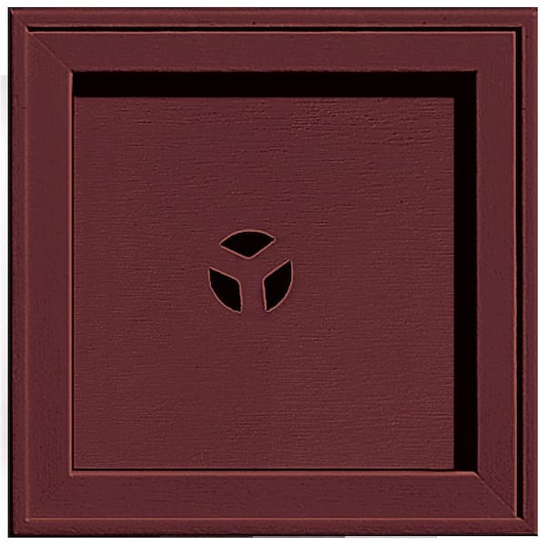 Builders Edge 7.75 in. x 7.75 in. #078 Wineberry Recessed Square Universal Mounting Block