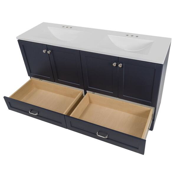 Glacier Bay Lancaster 60.25 in. W x 18.75 in. D Shaker Bath Vanity