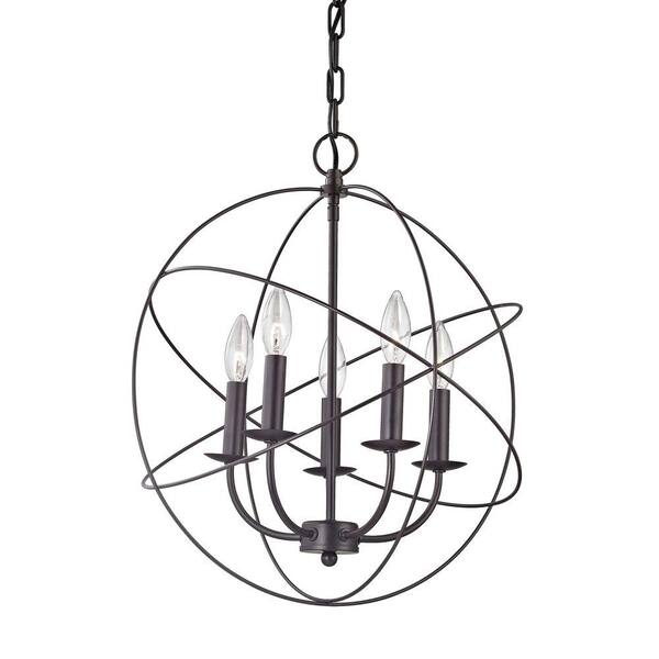 Titan Lighting Williamsport 5-Light Oil-Rubbed Bronze Chandelier