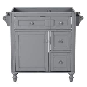 30 in. Bath Vanity Cabinet without Top in Grey Unassembled