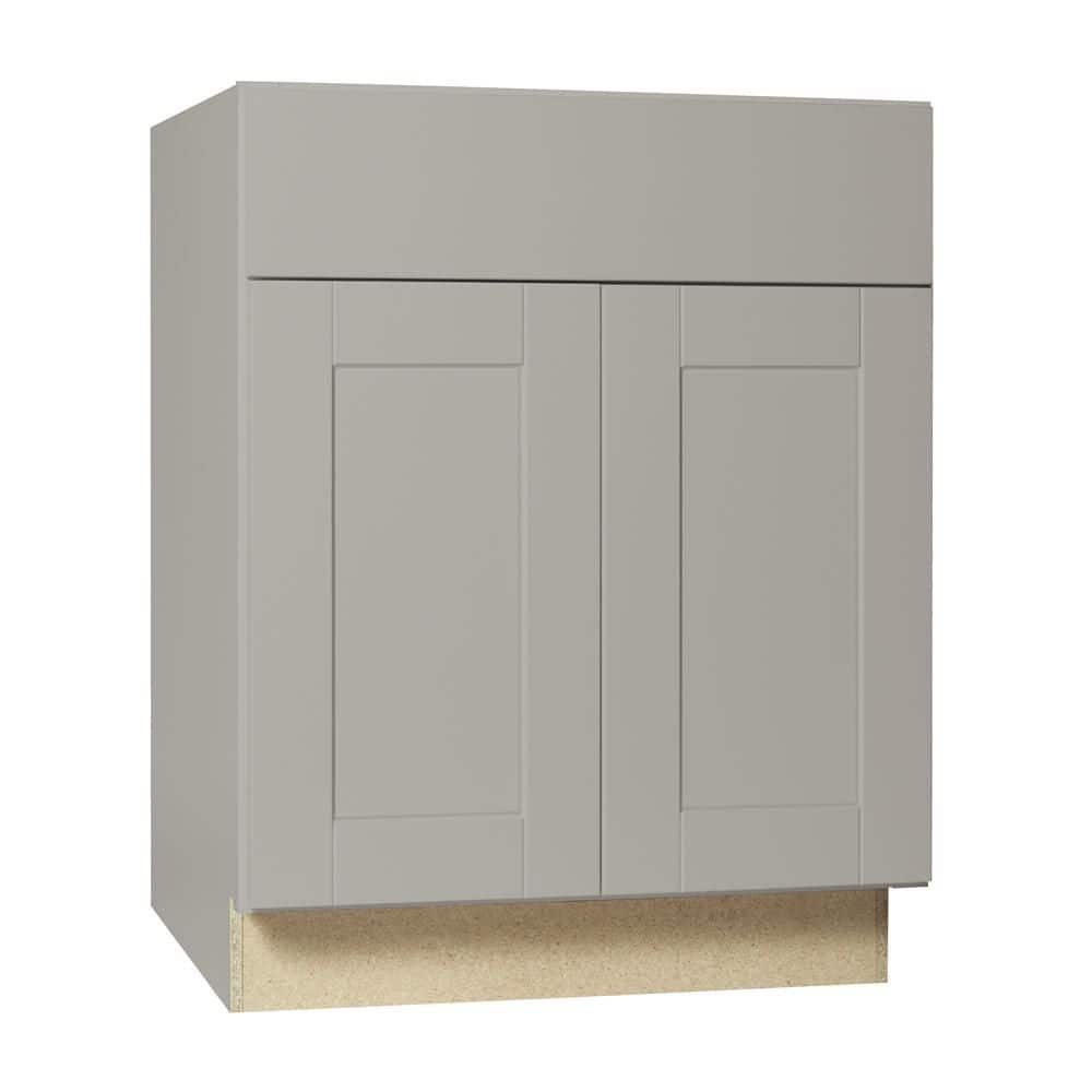 Shaker 27 in. W x 24 in. D x 34.5 in. H Assembled Base Cabinet in Dove Gray price history on PriceWatchPro