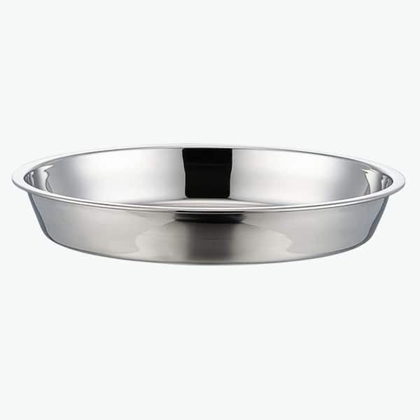 3 qt Silver Stainless Steel Deep Dish Pizza Pan Food Grade Nonstick Roasting Drip Tray Dishwasher Safe 1 Piece
