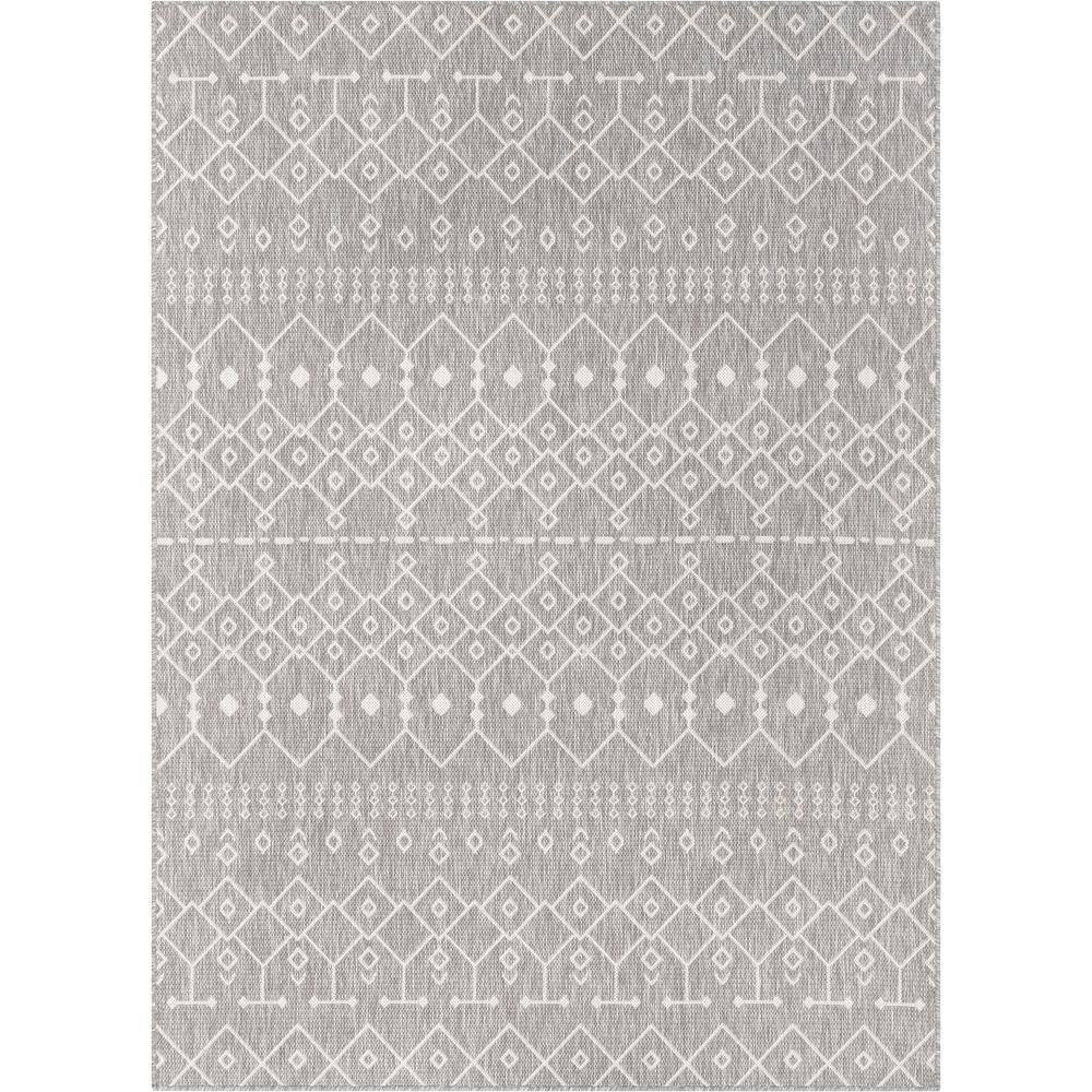 Medusa Nord Light Grey 5 ft. 3 in. x 7 ft. 3 in. Moroccan Tribal Indoor/Outdoor Flatweave Area Rug price history on PriceWatchPro