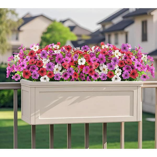 12 in. Multi-Colored Indoor/Outdoor 12-Bundles Artificial Flower