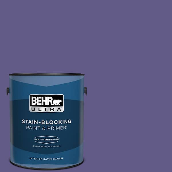 BEHR ULTRA 1 gal. #S-G-640 Purple Balloon Extra Durable Satin Enamel Interior Paint & Primer