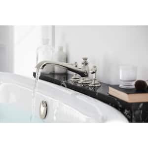 Artifacts 2-Handle Deck-Mount Bath Faucet Handle Trim with Lever Design in Vibrant Titanium
