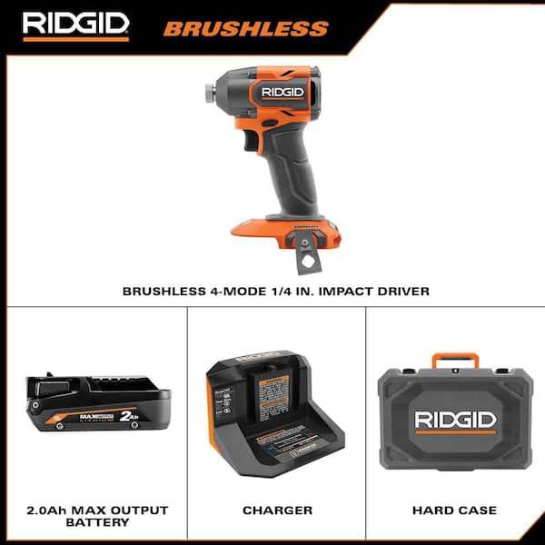 18V Brushless Cordless 4-Mode Impact Driver Kit with 18V Brushless 2-Tool Combo Kit with Jigsaw and Grinder (Tools Only)