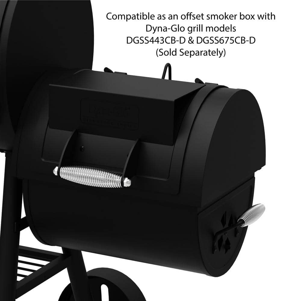 Portable Black Steel Tabletop Charcoal Grill with Smoker