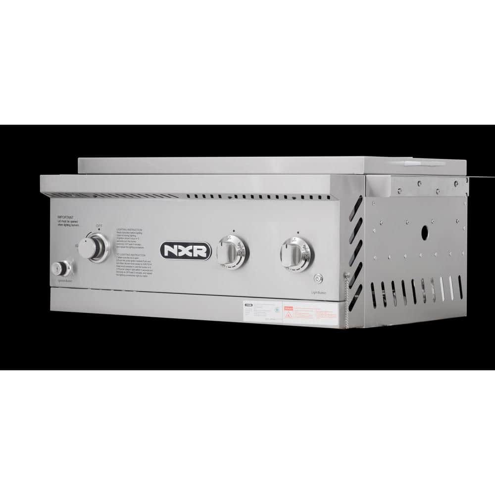 26.5 in Stainless Steel Built-In Natural Gas Grill with Infrared and Rotisserie
