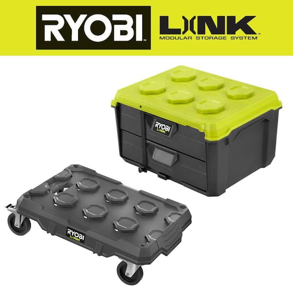 RYOBI LINK Rolling Base with LINK 2-Drawer Tool Box