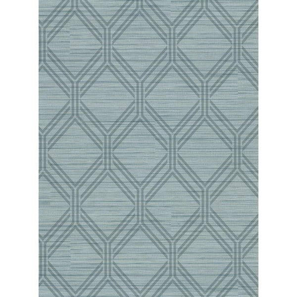 Warner Vaughan Teal Geometric Teal Vinyl Strippable Roll (Covers 60.8 sq. ft.)
