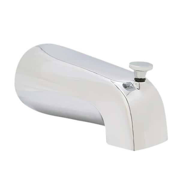 Westbrass 5-1/2 in. Brass Nose Diverter Tub Spout, Polished Nickel