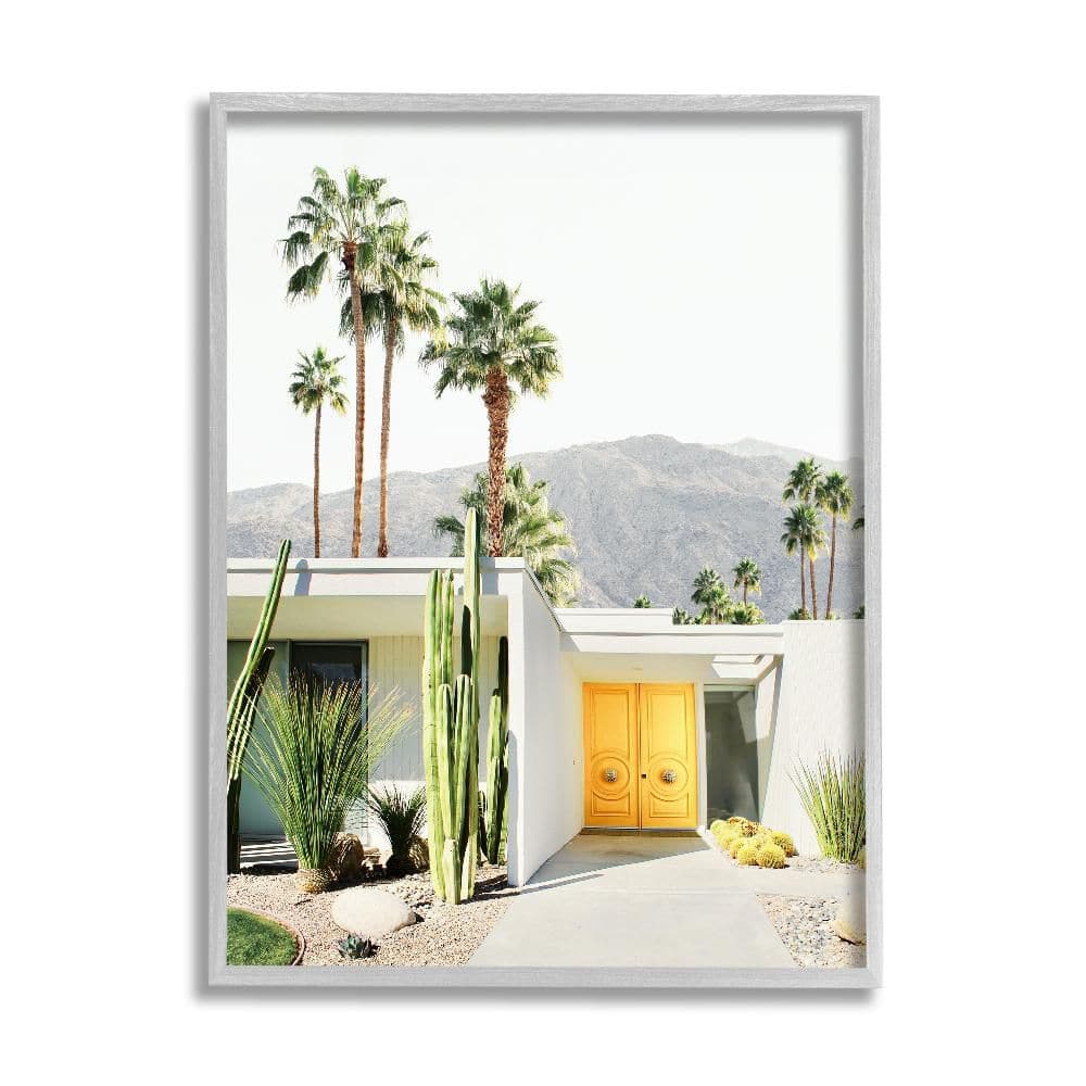 Palm Springs House Photography by Sisi and Seb 1-Piece Gray Framed Architecture Giclee Art Print 16 in. x 20 in. price history on PriceWatchPro