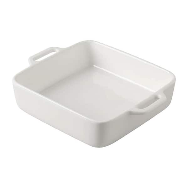 8 x 8 in. Square Ceramic Baking Pan with Double Handles, 2 qt. Casserole Dish for Oven, Brownie, Lasagna, 1 Piece