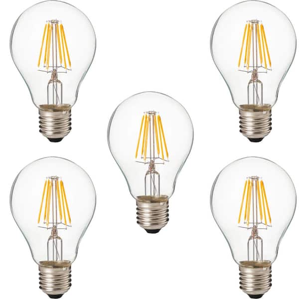 ARTIVA 100-Watt Equivalent E26 A21 Dimmable Replacement LED Light Bulb, Warm White (Set of 5)