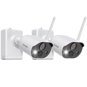 1080P Wireless Smart Wi-Fi Home Security Camera With Night Vision, 2-Way Audio, Human Detection (2 Pack)