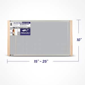15-25 in. x 10 in. Clear Wood Frame Adjustable Window Screen, Quick Slide (Pack of 12)