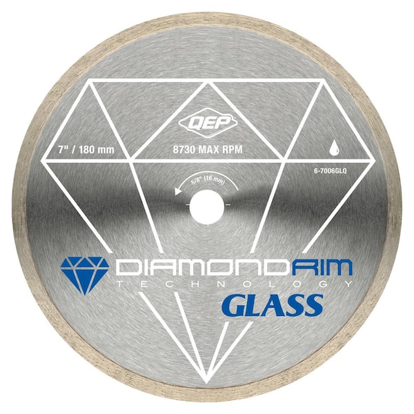 QEP Glass Series 7 in. Wet Tile Saw Continuous Rim Diamond Blade