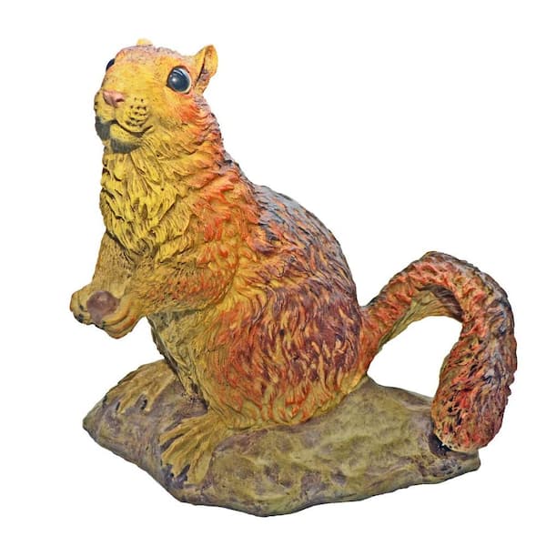 Call of The Wild 10 in. Red Squirrel Garden Statue