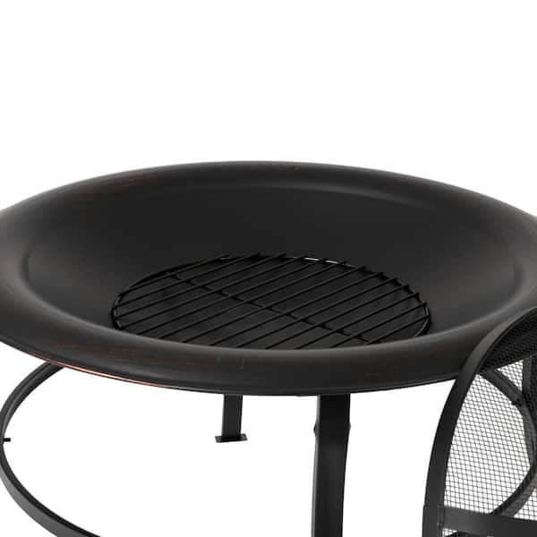 Fire Sense Tokia 30 in. Round Steel Fire Pit 62237 - The Home Depot