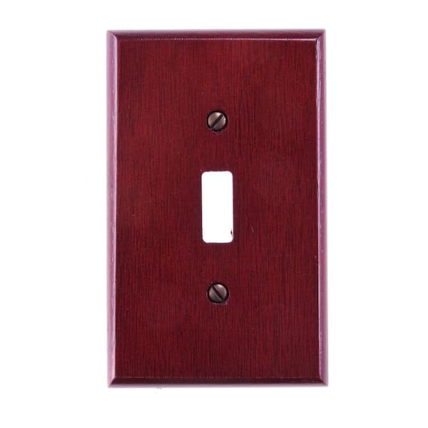 AMERELLE Wood 1-Gang Toggle Wall Plate (1-Pack)