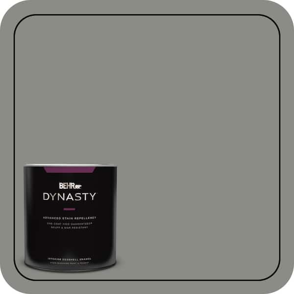 BEHR DYNASTY 1 qt. #N380-5 Naturalist Gray One-Coat Hide Eggshell Enamel Interior Stain-Blocking Paint and Primer