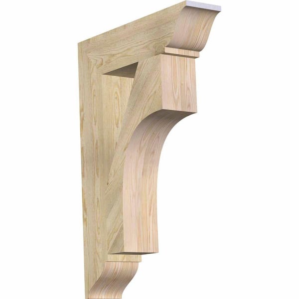Ekena Millwork 6 in. x 38 in. x 26 in. Douglas Fir Westlake Traditional Rough Sawn Bracket