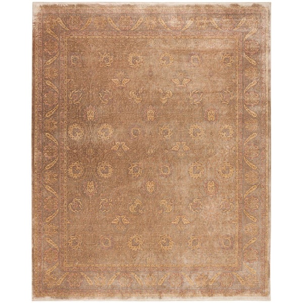 Nourison Luxurious Taupe 10 ft. x 13 ft. Distressed Traditional Area Rug