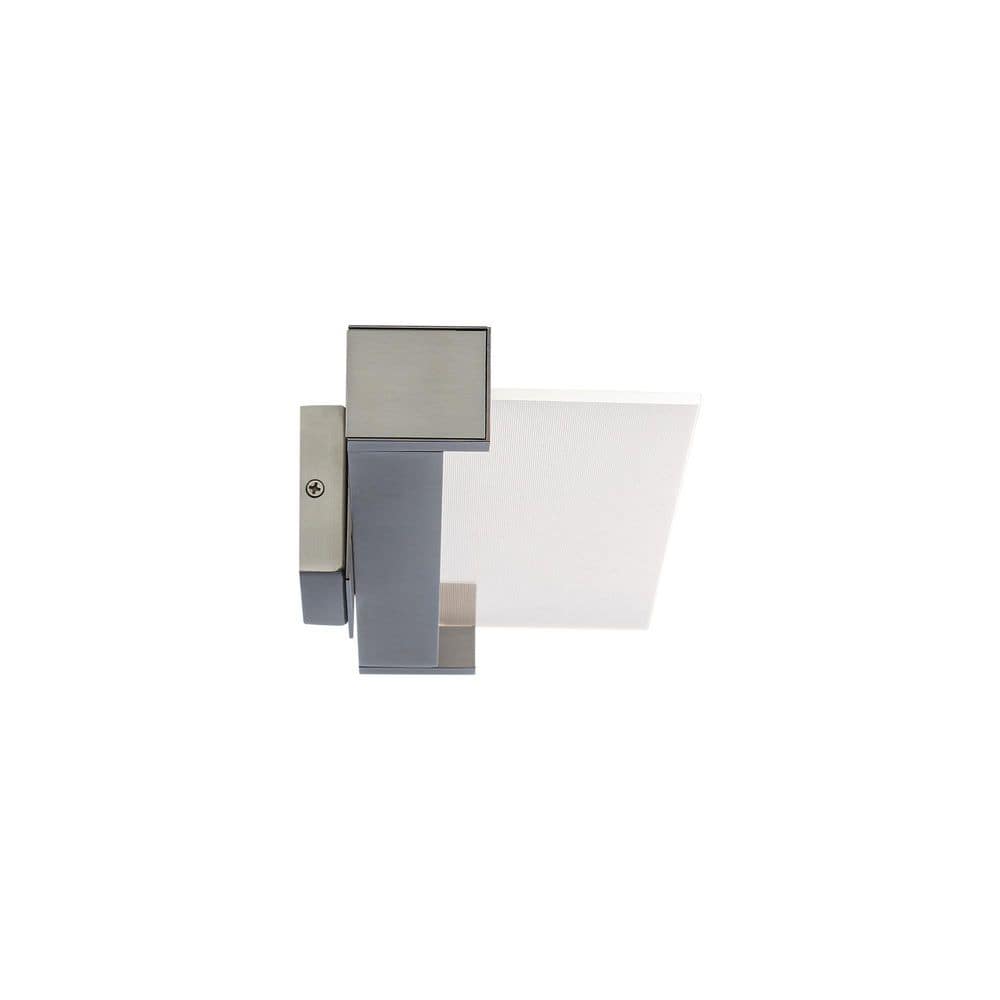 Spectre Brushed Nickel Slim LED Bath Bar with Frosted Acrylic Shade