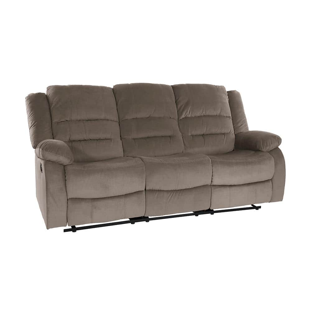 Greeley 78 in. W Straight Arm Microfiber Rectangle Manual Double Reclining 