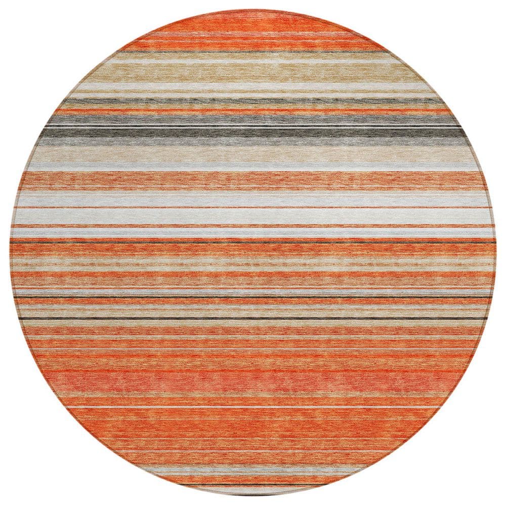 Chantille Machine Washable Indoor/Outdoor Abstract ACN979 Coral 8 ft. x 8 ft. Area Rug price history on PriceWatchPro