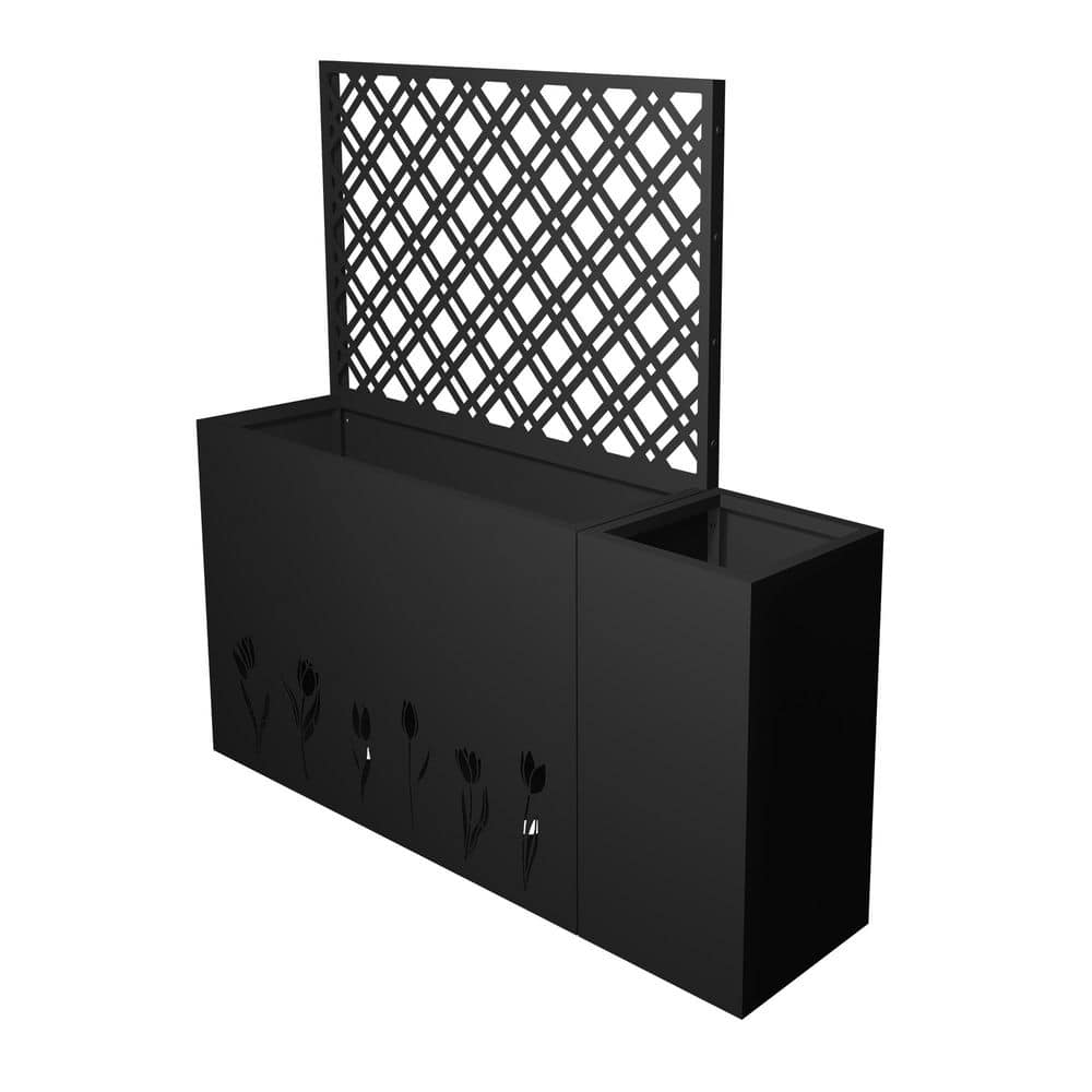 Springhaven 47.4 in. L x 11.9 in. W x 23.6 in. H Black Metal