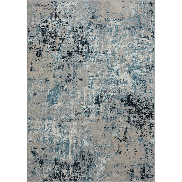 8x10 Modern Splatter offers Blue Abstract Area Rug