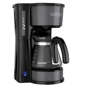 4-in-1 Coffee Station 5-Cup Stainless Steel Black Coffee Maker