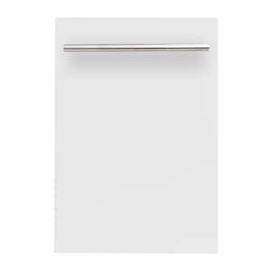 18 in. Top Control 6-Cycle Compact Dishwasher with 2 Racks in White Matte and Modern Handle