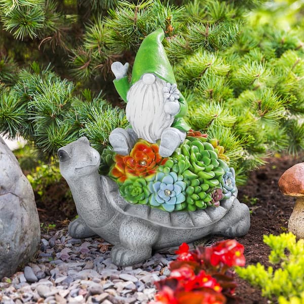Oumilen Solar Powered Pecorative Light, Turtle Elf Resin