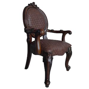 Versailles Cherry Leatherette Arm Chair Set of 2